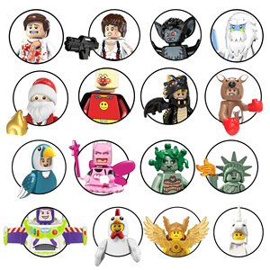 Figurines de dessins animés, ensemble de blocs de construction de personnages d'anime, kit de modèles en plastique, emballé dans un sac OPP, série amusante mystère, jouets d'assemblage - Product Image 1