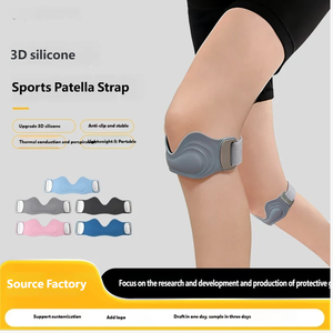 Sangle de genou en silicone D, absorption des chocs, soulagement de la pression, soutien du genou pour la course à pied et la randonnée - Product Image 3
