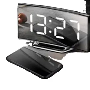 Manufacturers sell directly to Digital wall decor alarm clock with special curved LED screen
