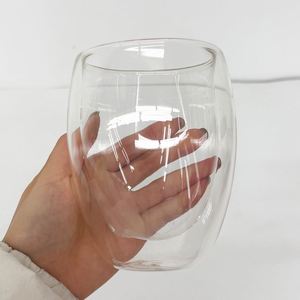 US Warehouse 40oz Pack 8oz 12oz 15oz Double Wall Predrilled clear Transparent Glass Snow Globe Wine Tumbler Cup for Uv Dtf Wraps - Product Image 4