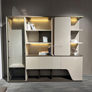 أثاث مكتبي بسيط وعصري لكرسي مكتبي مع مجموعة من كراسي الرئيس ، خزانة مزدوجة ، مكاتب مكتبية سميكة - Product Image 6