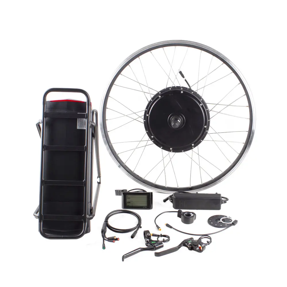 Kit de motor para neve elétrica, barato 36v 48v, roda traseira e dianteira, bicicleta elétrica, com alavanca de freio e passo