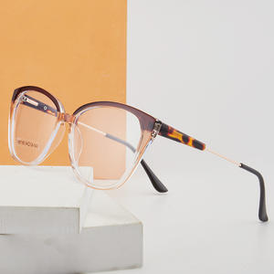 Montura de gafas Tr90 Cat Eye 54-18-140, gafas ópticas unisex con montura completa antiluz azul para uso en computadora - Product Image 2