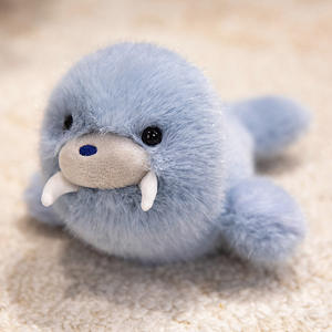 Mascottes en peluche personnalisées d'animaux marins de haute qualité, décoration de bureau, phoque, dauphin, requin, jouet en peluche tueur avec coton PP - Product Image 2