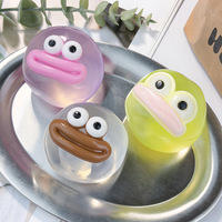 En gros, Jouet anti-stress à presser en gel de vaseline et huile de coco, avec expression amusante et grands yeux, moche et mignon, jouet de bureau