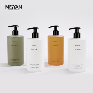 Mypack 280ml 350ml 450ml sang trọng da lộn cảm ứng mềm HDPE dầu gội và điều hòa Sữa tắm xà phòng lỏng chai với máy bơm - Product Image 3