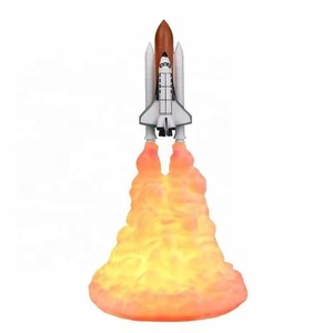 Lampe de nuit LED pour <span class=keywords><strong>navette</strong></span> <span class=keywords><strong>spatiale</strong></span> imprimée en 3D Lampe de nuit de chevet rechargeable pour les amoureux de l'espace Lampe de <span class=keywords><strong>lune</strong></span> Décoration de la maison - Product Image 1