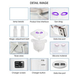 219 Uds <span class=keywords><strong>7</strong></span> longitudes de onda 390 630nm <span class=keywords><strong>Led</strong></span> terapia de luz roja mascarilla <span class=keywords><strong>Facial</strong></span> <span class=keywords><strong>7</strong></span> <span class=keywords><strong>colores</strong></span> silicona <span class=keywords><strong>LED</strong></span> mascarilla <span class=keywords><strong>facial</strong></span> para fisioterapia en el hogar - Product Image 6