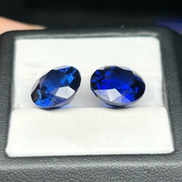 Saphir bleu rond coupe brillante 4mm-12mm méthode de traction Pigeon cultivé en laboratoire sang rouge rubis pierre précieuse