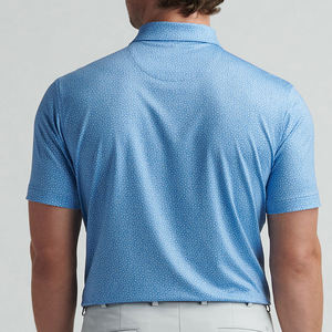 เสื้อโปโลกอล์ฟสีทึบสำหรับผู้ชายเสื้อกีฬาเบาแนววินเทจทรงหลวมพิมพ์ลายไม่หดโลโก้ - Product Image 5