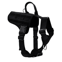 Nouveau Harnais Tactique Professionnel pour Chien en Nylon Robuste et Respirant avec Poignée Solide et Accessoires Métalliques