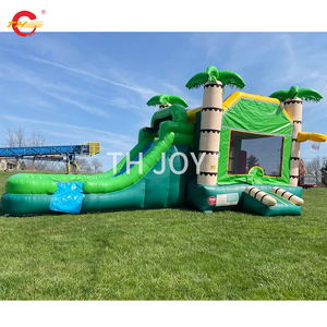 Nhiệt đới Rush rừng <span class=keywords><strong>Inflatable</strong></span> <span class=keywords><strong>Bouncer</strong></span> không khí trượt nước nhảy lâu đài bouncy mặt trăng lớn nhà trả lại kết hợp với hồ bơi - Product Image 3