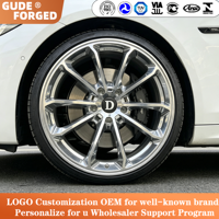 Jantes forgées GUDE de 20 pouces, jantes concaves argentées brossées, jantes personnalisées 6061, jantes 5x112, jantes en alliage à rayons en Y pour BMW M3 G80