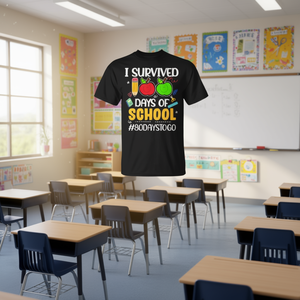 Sobreviví a 100 días de escuela, quedan 80 días, camiseta para profesores y estudiantes - Product Image 3