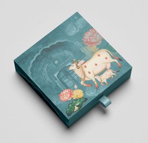 Boîte à couvercle à base pliante de luxe de haute qualité avec doublure logo d'arrivée personnalisé matériaux recyclés pour emballage de chaussettes de vêtement cadeau - Product Image 1