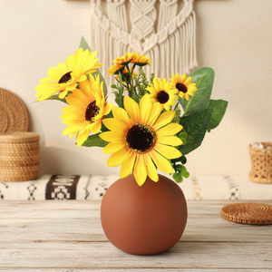 Jarrón de Cerámica Moderno Estilo Granja con Diseño de <span class=keywords><strong>Granada</strong></span>, Color Terracota Mate, para Aromaterapia, Decoración de Mesa, Hogar, Sala de Estar, <span class=keywords><strong>Centro</strong></span> de Mesa para Bodas - Product Image 4