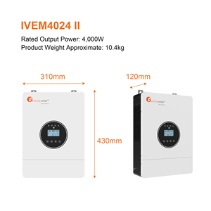 Felicitysolar IVEM4024-II 4000W 24V ระบบออฟกริด พร้อมตัวควบคุมการชาร์จพลังงานแสงอาทิตย์แบบ MPPT ในตัว คลื่นไซน์บริสุทธิ์ IVEM4024-II พร้อม WiFi ในตัว - Product Image 3