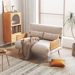 Canapé-lit double pliant avec fauteuil, mobilier moderne de salon scandinave