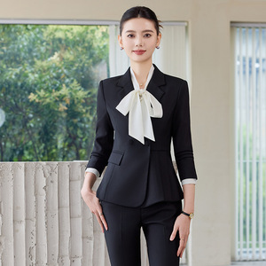 Women's Business Suit Set Polyester Anti-Wrinkle Workwear For Hotel Receptionists Beauty Salons Jewelry Stores - Product Image 2