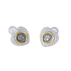 Pendientes de Lujo con Diseño de Moneda Antigua y Ninfas Acuáticas - Product Image 6