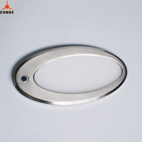 Lumière intérieure LED SUNHE SC009-220 pour camping-car, 12V, 220 mm, lumière de plafond en forme de crêpe à intensité variable avec interrupteur tactile