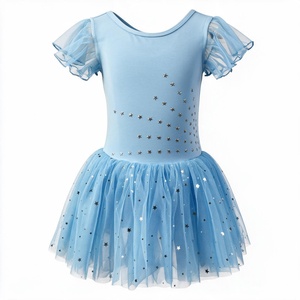 Vestido de Ballet de Algodón para Niñas, con Mangas con Volantes, Cintura Elástica y Lentejuelas de Estrella, para Actuaciones en Escenario - Product Image 5
