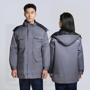 Abbigliamento <span class=keywords><strong>da</strong></span> <span class=keywords><strong>lavoro</strong></span> invernale <span class=keywords><strong>da</strong></span> <span class=keywords><strong>donna</strong></span> e <span class=keywords><strong>da</strong></span> uomo fodera in cotone con Logo personalizzato uniforme <span class=keywords><strong>da</strong></span> <span class=keywords><strong>lavoro</strong></span> in poliestere spessa per tenere al caldo - Product Image 2