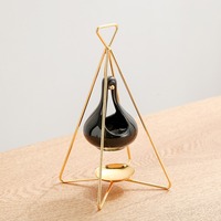 Support de bougie en céramique essentiel, brûleur d'huile suspendu, porte-bougie chauffe-plat, diffuseur d'encens, lampe chauffante d'aromathérapie, chauffe-cire