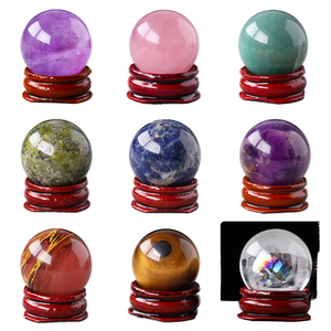 ลูกบอลคริสตัลอาเกตสีชมพูธรรมชาติเครื่องประดับอเมทิสต์ซิทรินพร้อมคริสตัลสีขาวขัดเงาหินดิบลูกบอลฮวงจุ้ยพลังงาน - Product Image 6