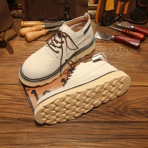 Botas de Trabajo para Hombre, de Cuero Genuino, Casuales, Antideslizantes, de Gamuza, Estilo Retro, Transpirables, para Exteriores - Product Image 4