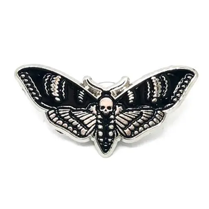 Imaginative Magical Evil and Black Death's Head Hawk Moth Design Set Niquelado Aleación de zinc Esmalte Pins Metal Craft Broche Pin - Product Image 1