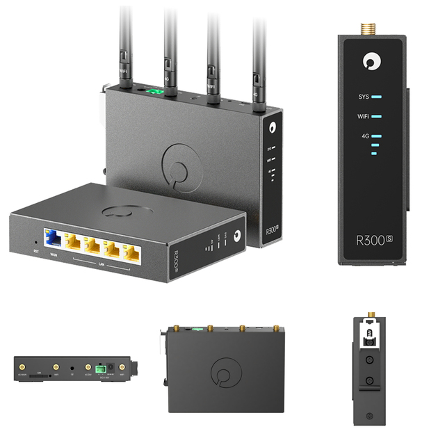 AweSeed R300S SD-WAN/CPE Hotspot 802.11 B/g/n PoE SIM Card Cellular CAT4 Firewall 5-Port 150Mbps Wired IoT Vehicle Router