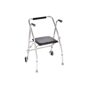 定制医疗医院铝成人老年人直立助行器折叠框架残疾人座椅助行器
