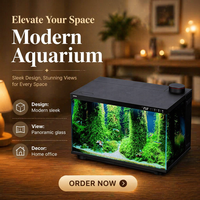 NETLEA Nouveau Aquarium Intelligent : Contrôle à Distance via Application, Alimentation Automatique, Aquarium Écologique de Bureau à Circulation Automatique
