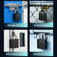 IP65/IP67 Waterproof Smart Fingerprint Padlock Mini Digital Password Lock Zinc Alloy Portable Security Lock