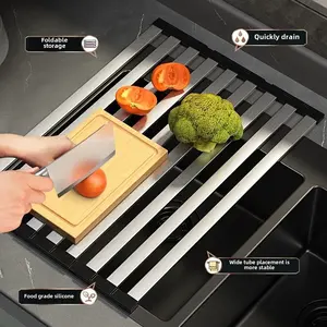 Escurridor de Platos Plegable Telescópico de Acero Inoxidable Clásico, Resistente al Agua y al Calor, para Venta al por Mayor - Product Image 6