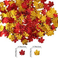 Confettis de Thanksgiving, confettis en feuille d'aluminium, feuilles d'érable, décoration de table d'automne pour Halloween, Noël, mariage, confettis à lancer