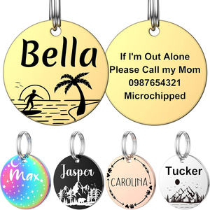 इंद्रधनुष प्लेटेड बोन डॉग टैग केवल व्यक्तिगत कस्टम आकार और डिजाइन कारखाने के थोक के लिए त्वरित टैग उत्कीर्ण आईडी नाम टैग का उत्पादन करता है - Product Image 4