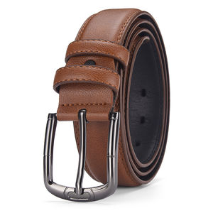 2026 pabrik diproduksi sabuk gesper Pin logam campuran grosir sabuk kulit PU kustom pria - Product Image 3