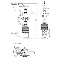 Personnalisé Gsa CO2 CO NO2 SO2 O3 Temp Humi Pression Anémomètre Direction de la vitesse du vent Météorologiquement Station Météo Capteur