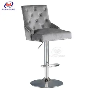 Drehbarer Theken verstellbarer Essbar stuhl rotierender grauer Barhocker Stühle Luxus-Bar stuhl