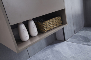 Meubles de salle de bain de style moderne Meuble-lavabo rectangulaire en MDF PVC pour hôtel - Product Image 6