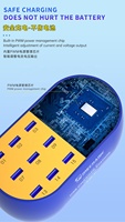 Station de charge USB MECHANIC ICharger 18 ports, charge rapide, affichage numérique intelligent, poreuse, pour iPhone, Xiaomi, téléphone portable, tablette