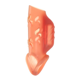 Male penis sleeve, couple's <b>vibration</b> pleasure device, floating point stimulation, sperm lock ring, crystal sleeve, penis - Product Image 4