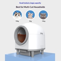Bac à litière pour chat désodorisant à pulvérisation aromatique de style dauphin avec capteurs infrarouges à gravité radar et fonction anti-pincement, capacité 80L