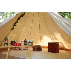 Op Maat Gemaakte Waterdichte Outdoor Volwassen Tipi Tipi Indiase Tent Katoen Canvas Camping Piramide Vorm Tent