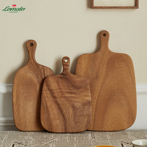 Juego de Tablas de Cortar de Madera de Acacia Sólida al por Mayor, Tabla de Servir de Madera Hecha a Mano para Pan y Queso, Tabla de Cortar Portátil para Cocina - Product Image 2