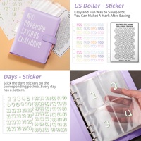 OEM A5 PU 100 Tage Geld umschläge sparen Herausforderung Buch Briefpapier Set für Kinder Geschenk