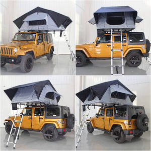 Tente de toit souple pliable pour voiture et <span class=keywords><strong>camion</strong></span>, pour le <span class=keywords><strong>camping</strong></span> hors route, imperméable, en polycoton, pour 2-3 personnes, OEM Outdoor <span class=keywords><strong>4x4</strong></span> - Product Image 2