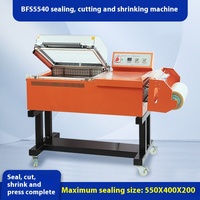 Machine d'emballage sous film rétractable semi-automatique 2 en 1 BFS-5540 pour l'emballage de boissons, la fermeture et la découpe de boîtes et de livres